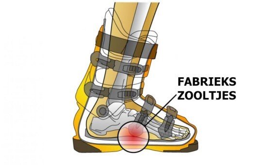 Fabrieks zooltjes skischoenen